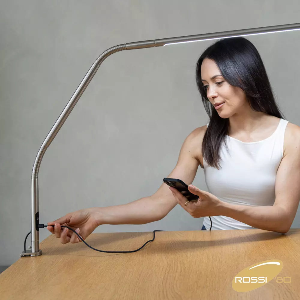 Slimline 4 Acciaio - Lampada da tavolo