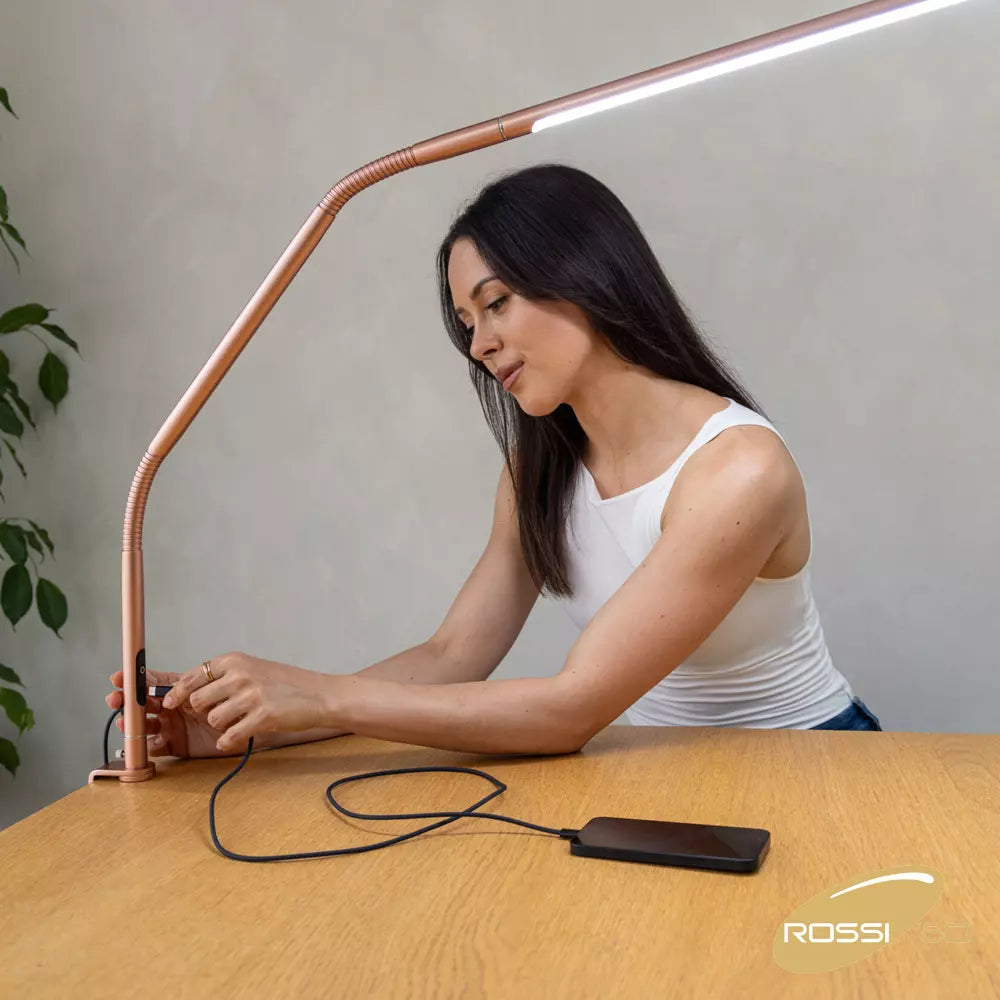 Slimline 4 Rose Gold - Lampada da tavolo